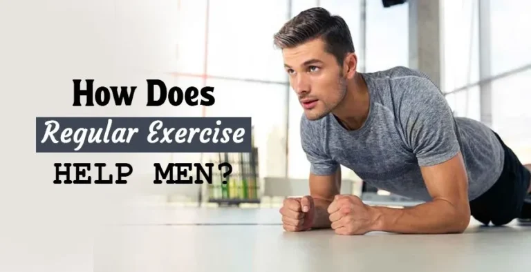 Visual guide showing how regular exercise positively impacts men's physical and mental health.